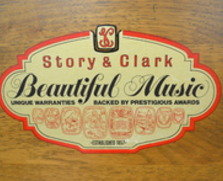 Story and Clark console, pecan